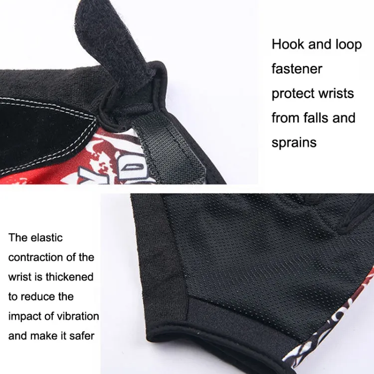 1pair Outdoor Sports Light and Breathable Summer Non-slip Fitness Half-finger Gloves(Red)
