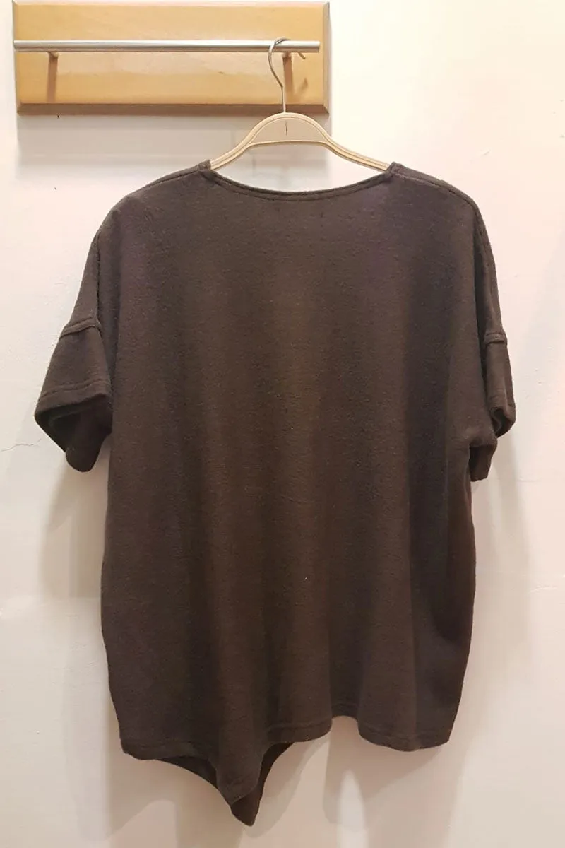 6503 Soft Knit Top Chocolate