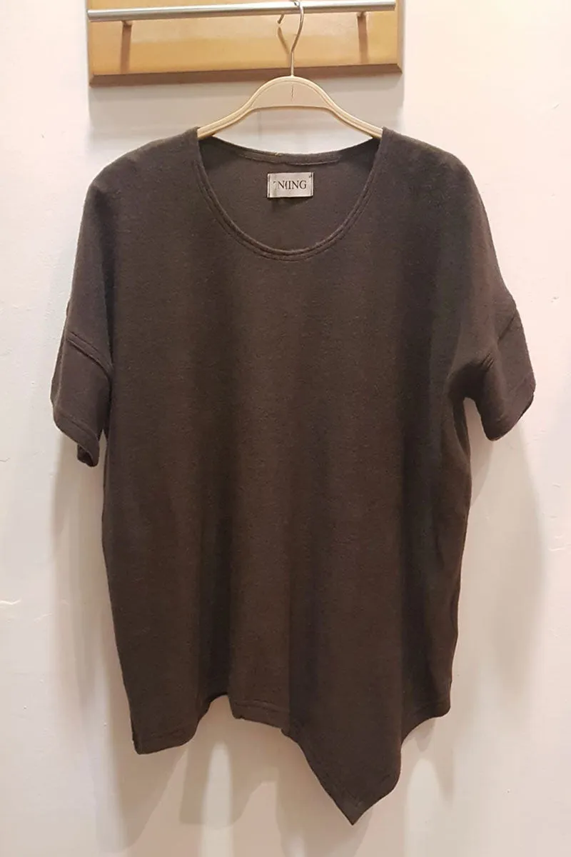6503 Soft Knit Top Chocolate