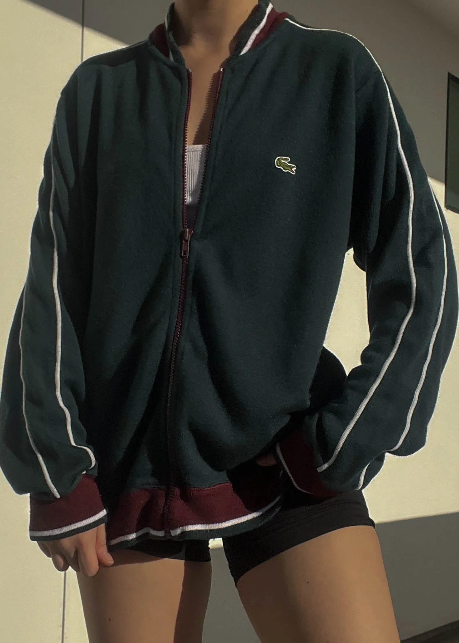90's Cozy Lacoste Bomber (L)