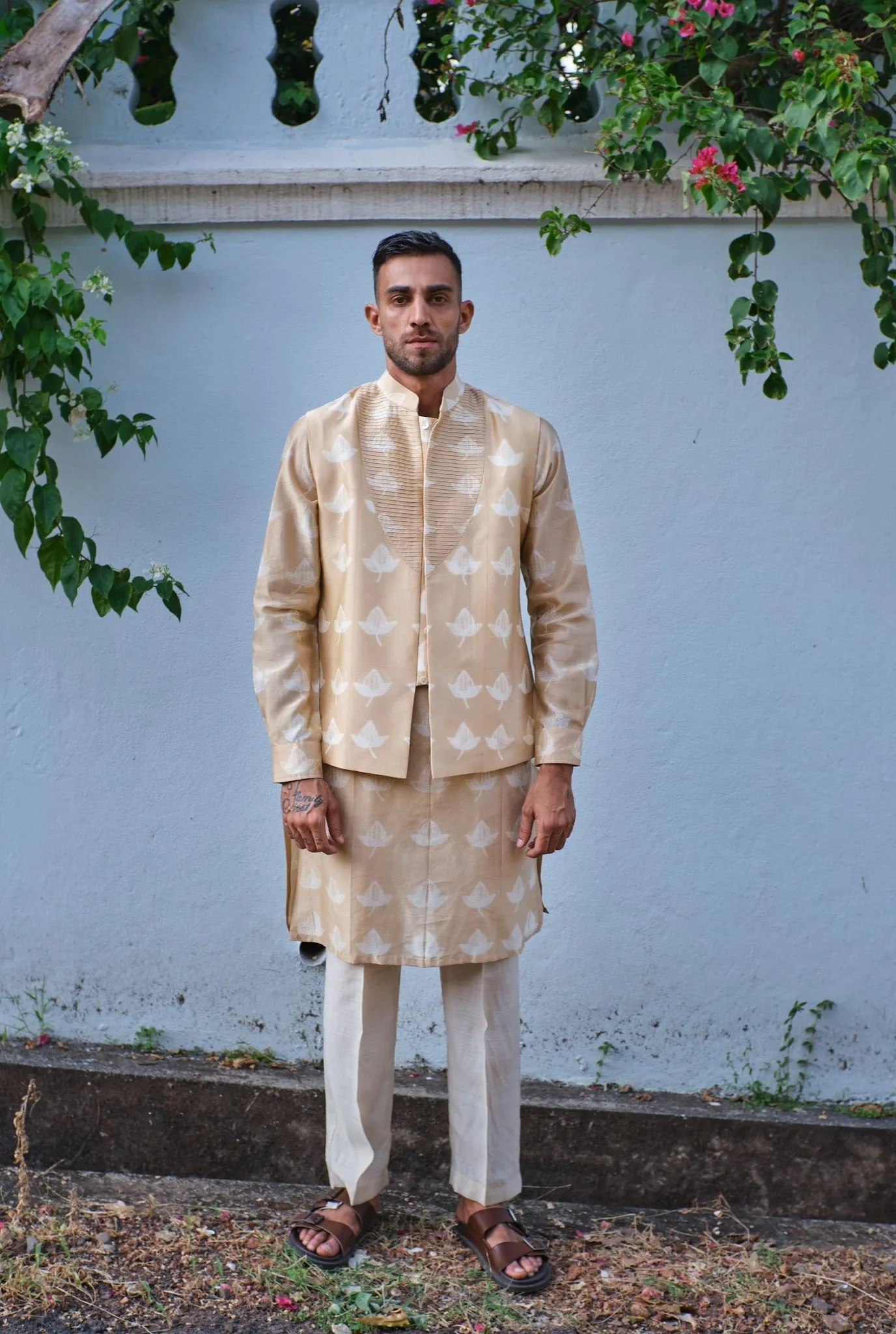Akhrot Silk Nehru Jacket