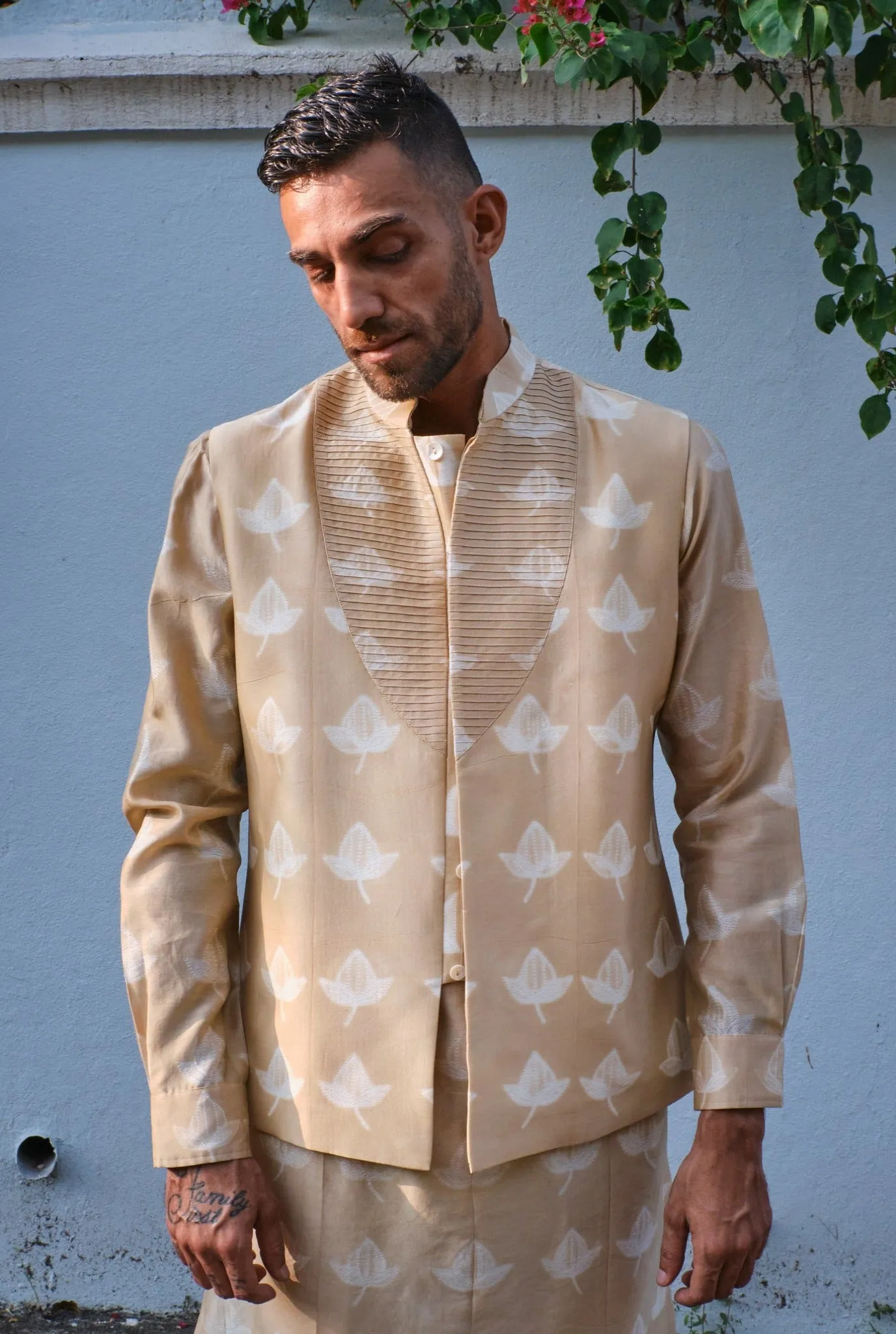 Akhrot Silk Nehru Jacket