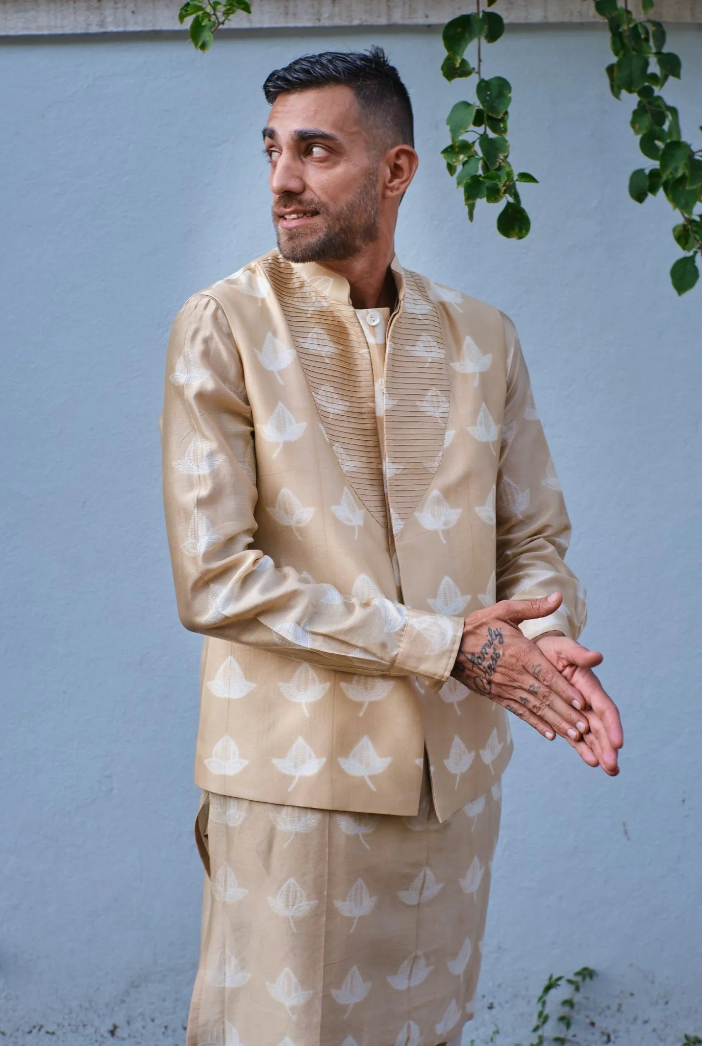 Akhrot Silk Nehru Jacket