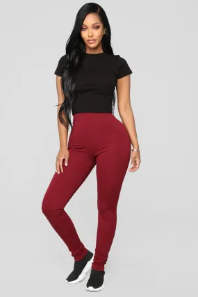 Almost Everyday Leggings - Burgundy