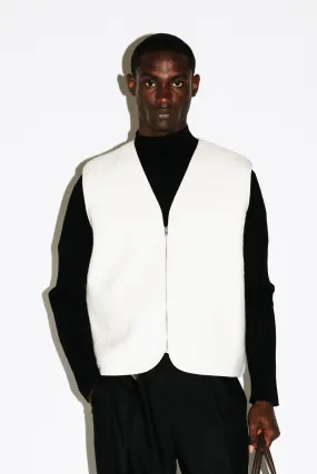 Alta Textural Teddy Gilet  |  Bone
