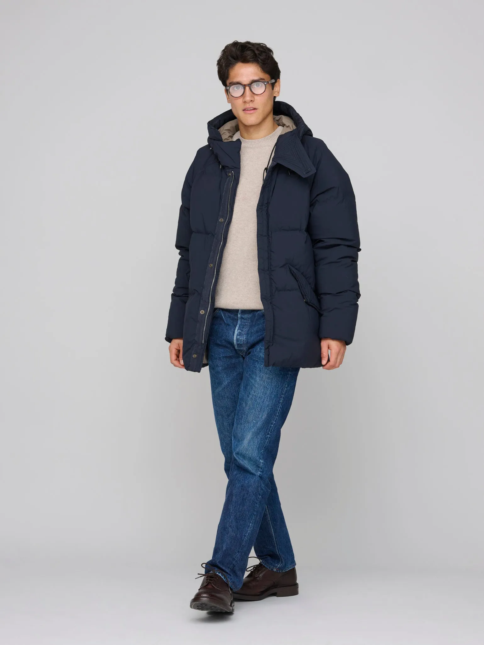 Artic Down Parka (no visible logo), Navy