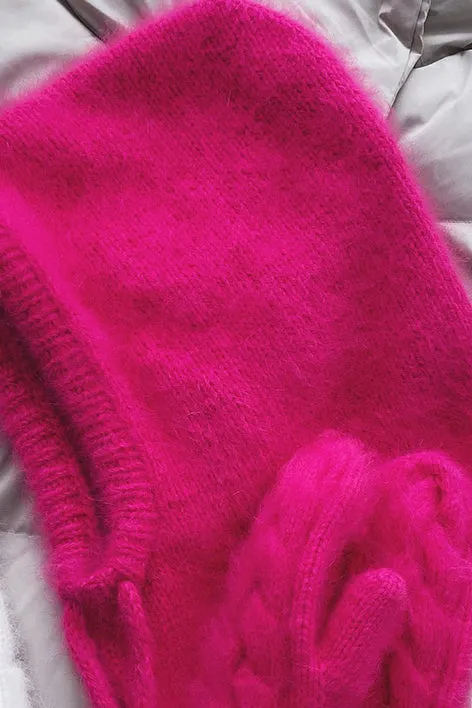 Balaclava Women's Warm Knit Hood Scarf