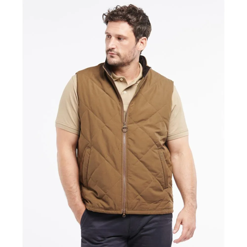 Barbour Kurt Mens Quilted Gilet - Dark Sand