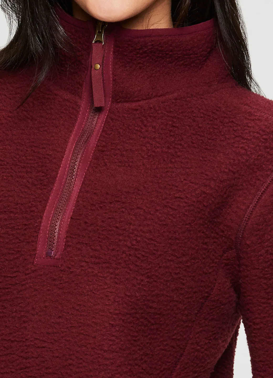 Berber 1/4 Zip Mock Neck Pullover