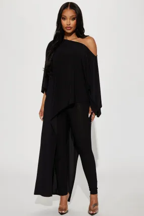Beverly Off Shoulder Legging Set - Black