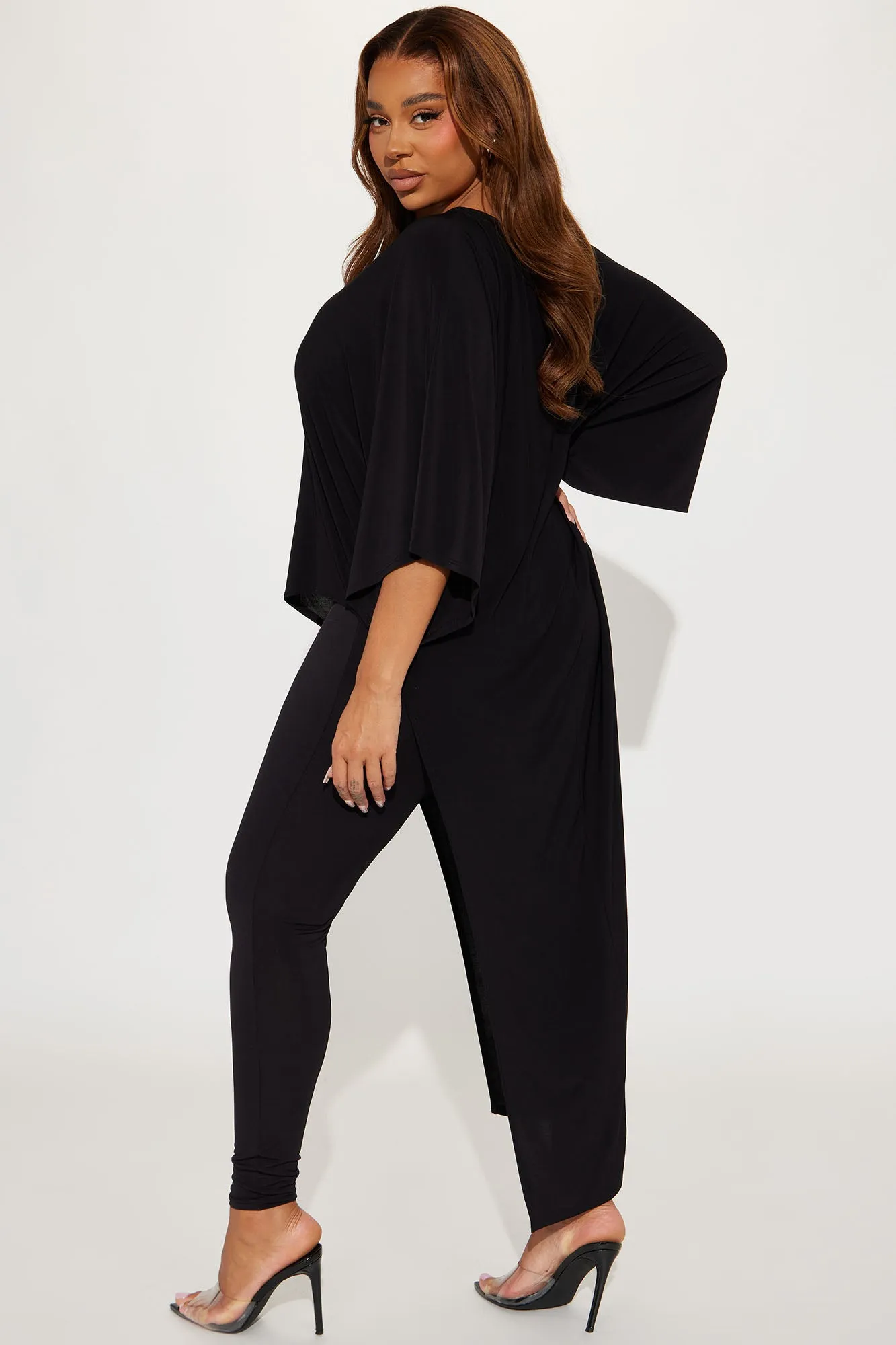 Beverly Off Shoulder Legging Set - Black