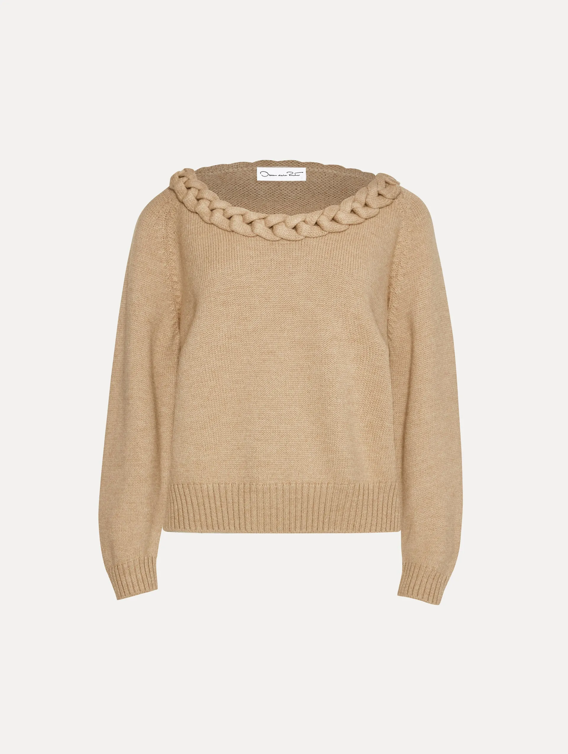 Braided Neckline Pullover