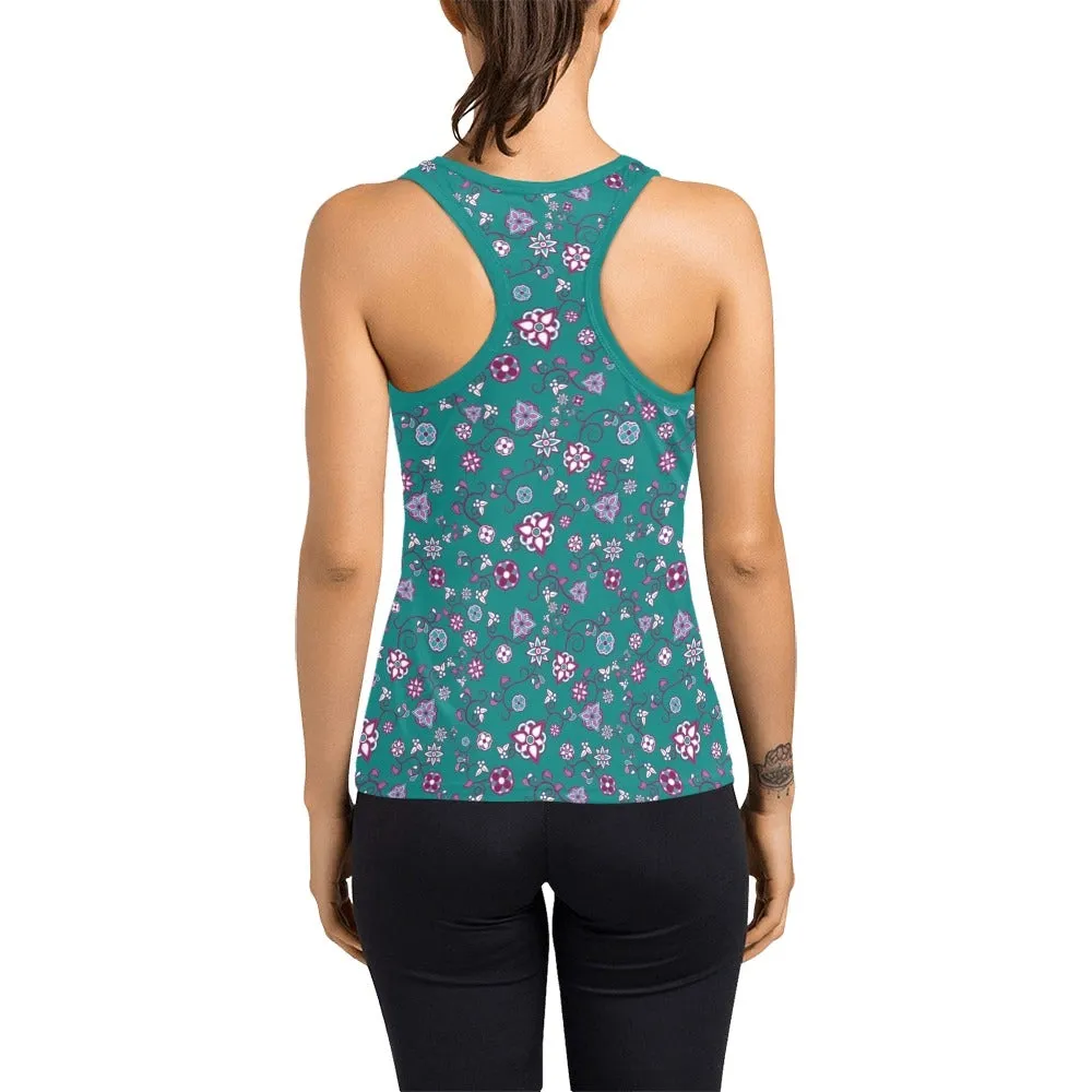 Burgundy Bloom Women's Racerback Tank Top