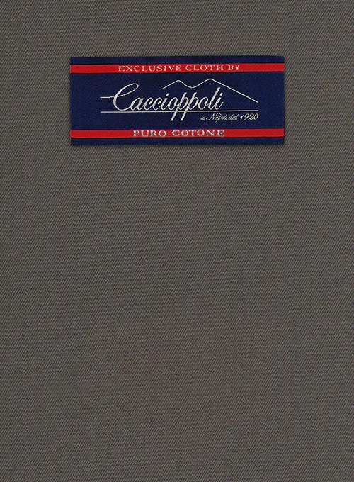 Caccioppoli Cotton Drill Dark Taupe Suit
