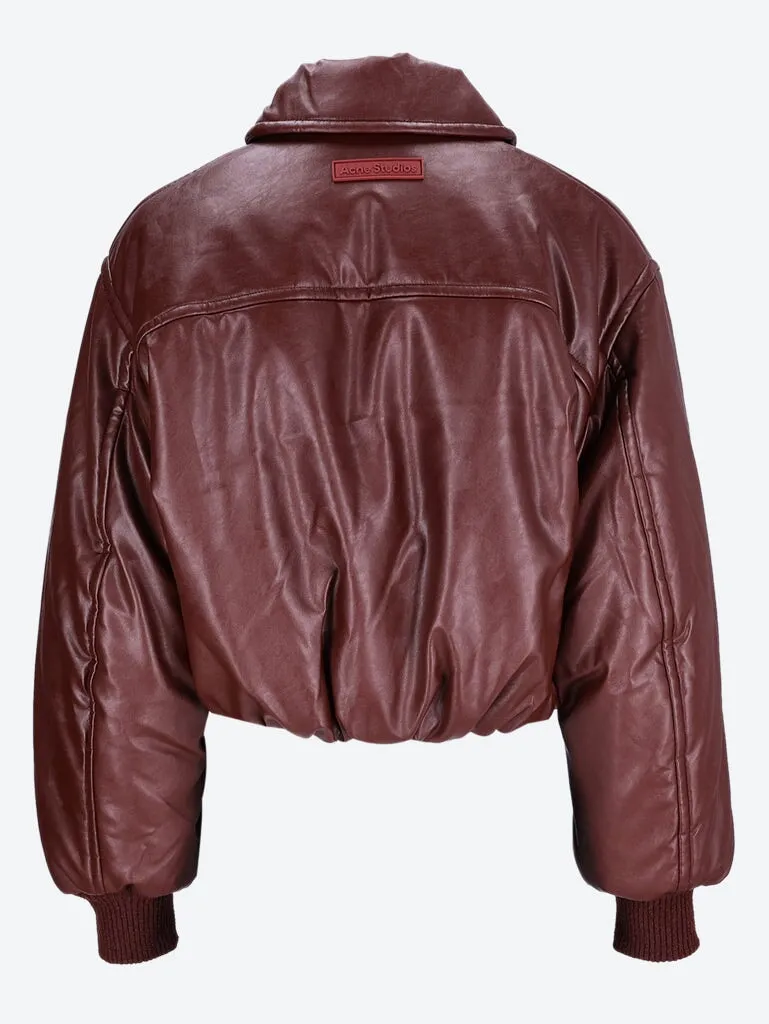 Coated bomber jacket