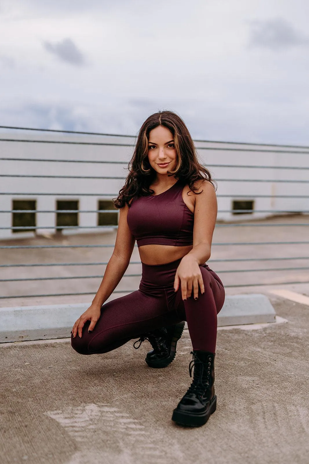 Dark Burgundy Rizzo Leggings