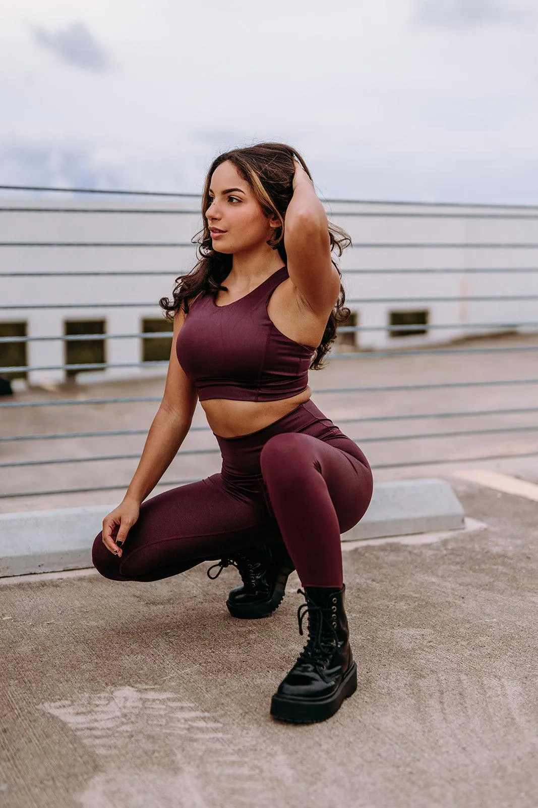 Dark Burgundy Rizzo Leggings
