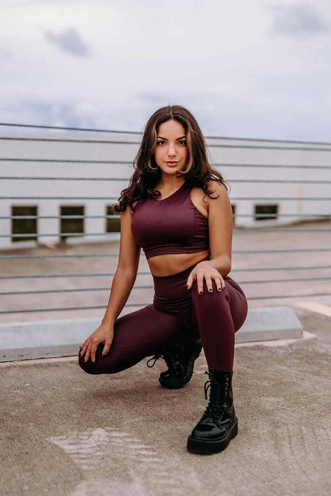 Dark Burgundy Rizzo Leggings