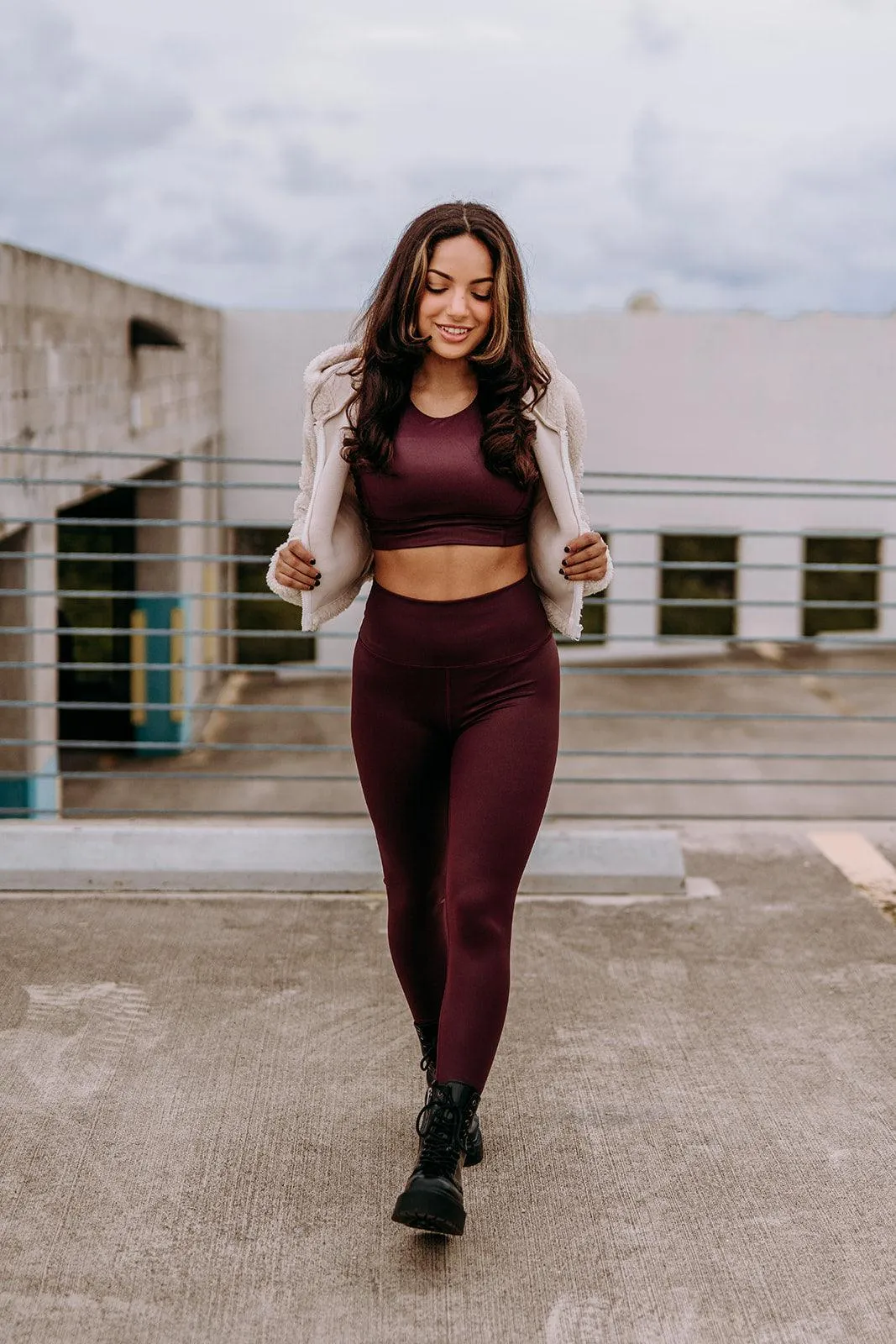Dark Burgundy Rizzo Leggings