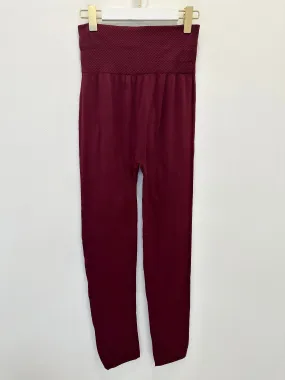 Demi curve burgundy leggings