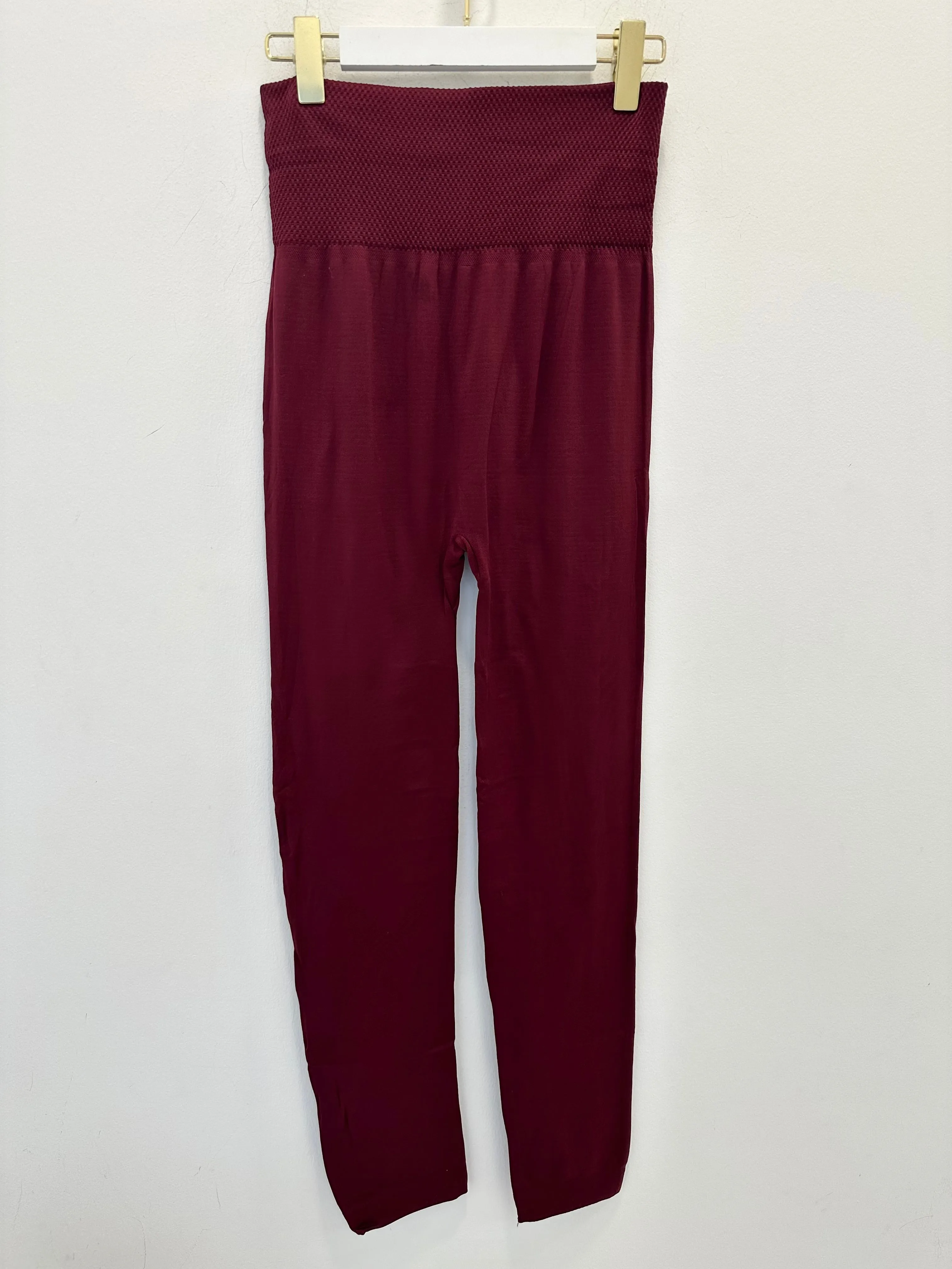 Demi curve burgundy leggings