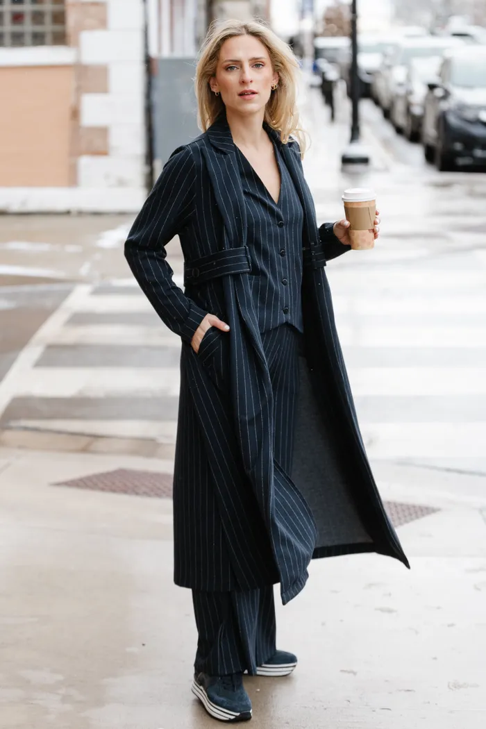 Denver Jacket - Navy Stripe