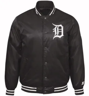 Exclusive: Authentic Starter Detroit Tigers MLB satin  jacket - Black/White