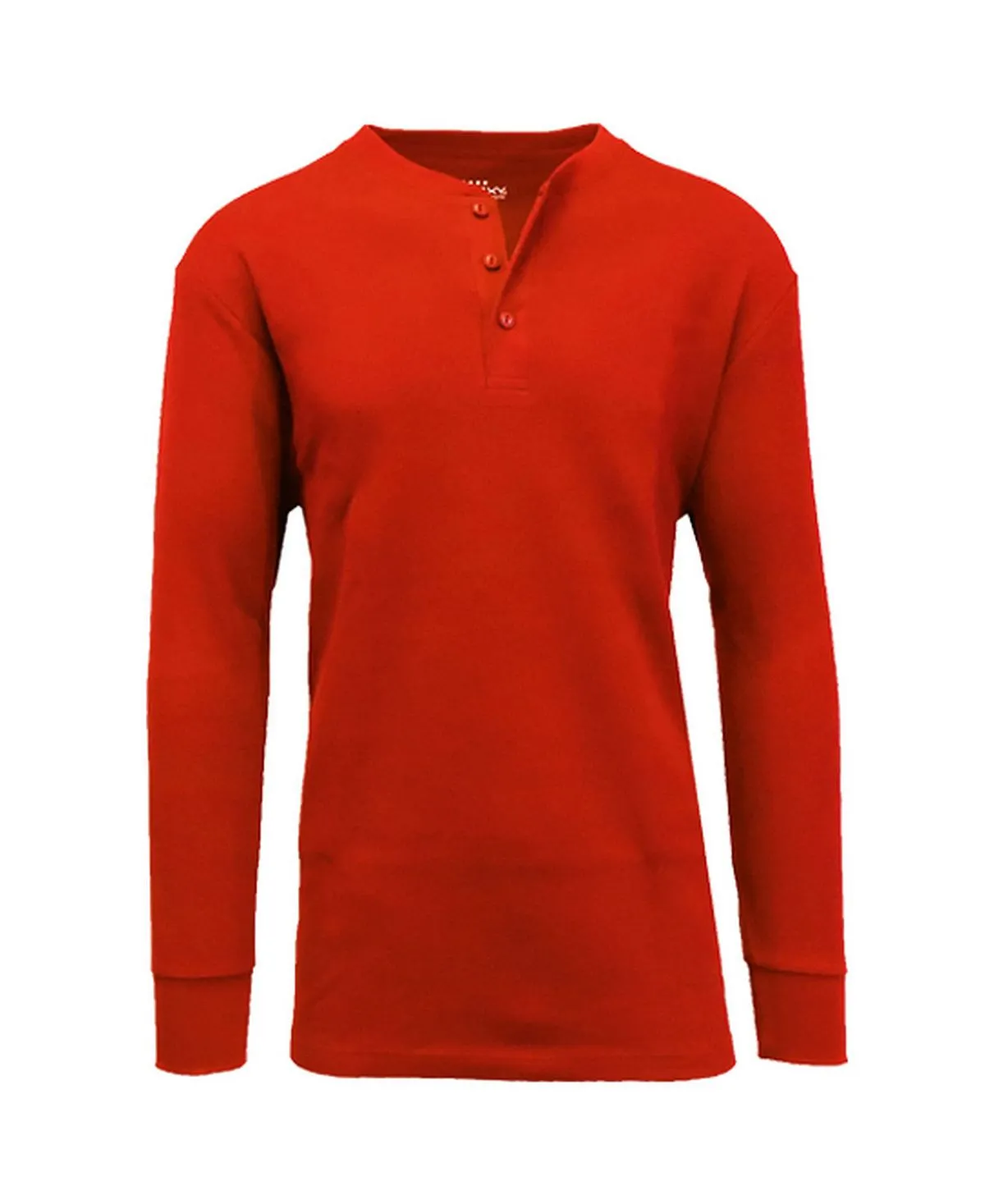 Galaxy By Harvic Men's Long Sleeve Henley Thermal T-Shirt, White