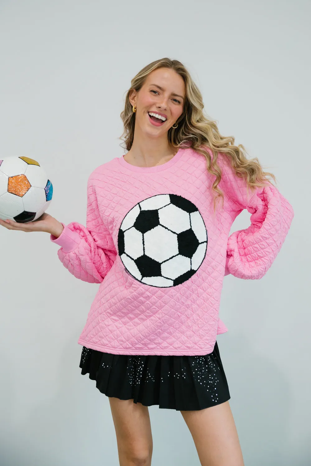 GOALIE QUILTED PULLOVER