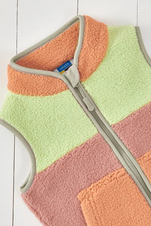 Grass & Air: Aurora Pink Kids Gilet