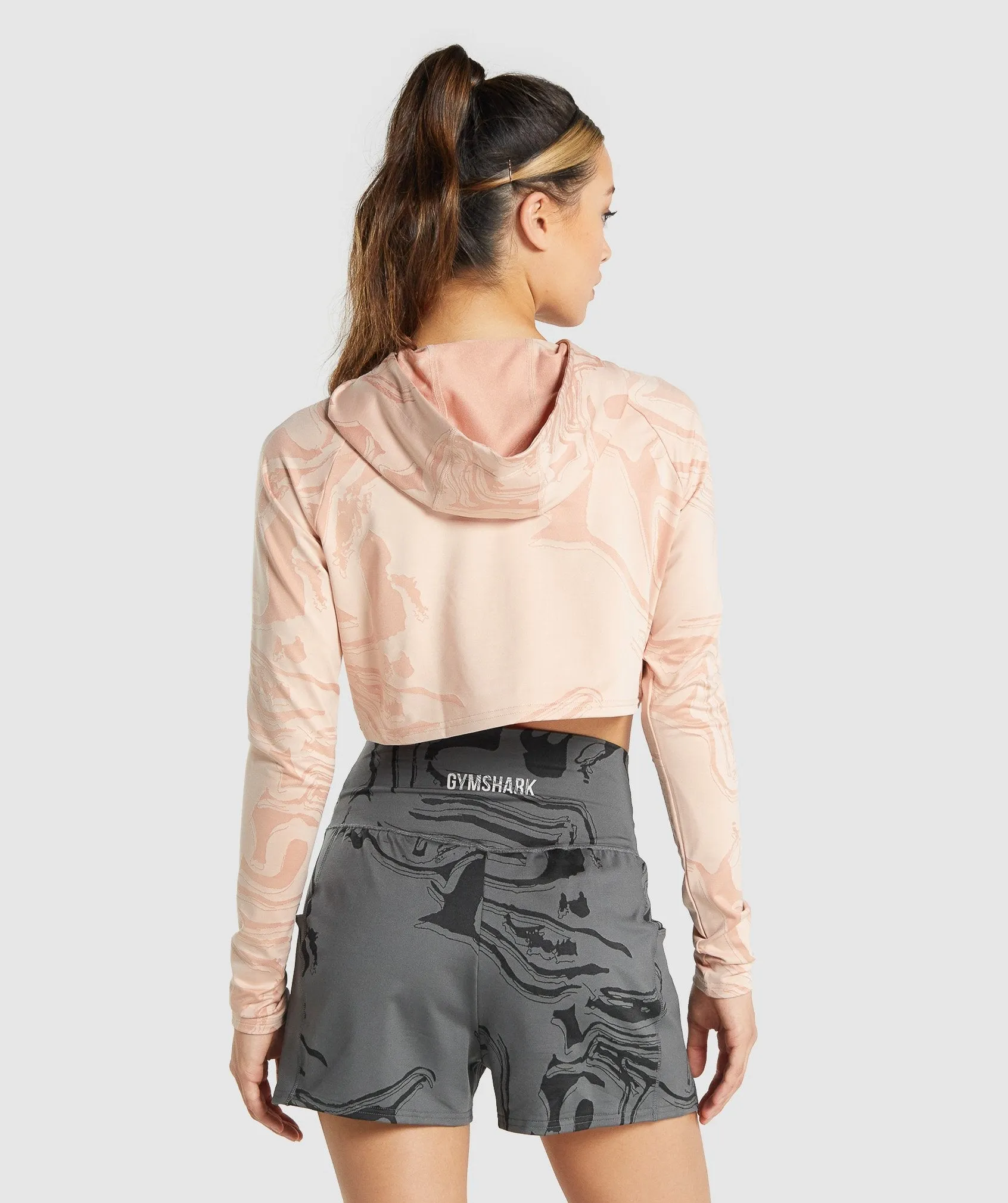 GS Power Pullover - Light Pink Print
