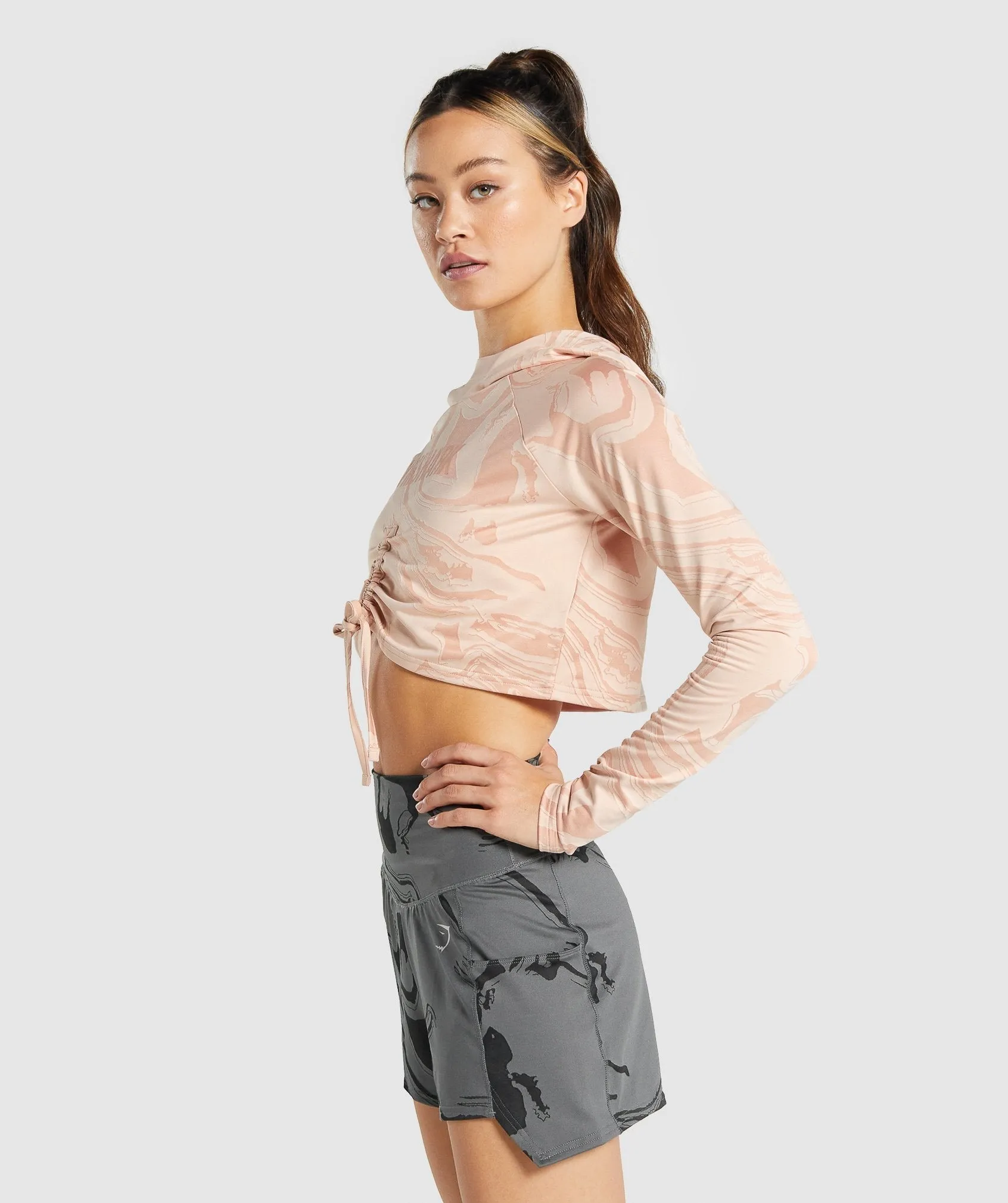 GS Power Pullover - Light Pink Print
