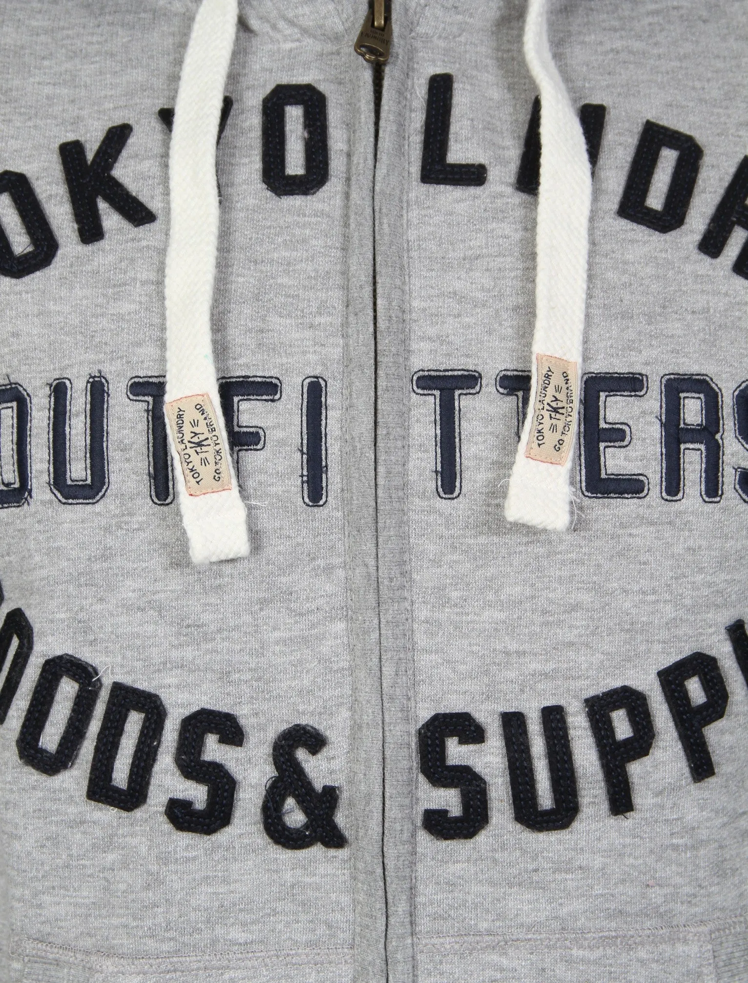 Hawk Hills Zip Through Hoodie in Light Grey Marl - Tokyo Laundry