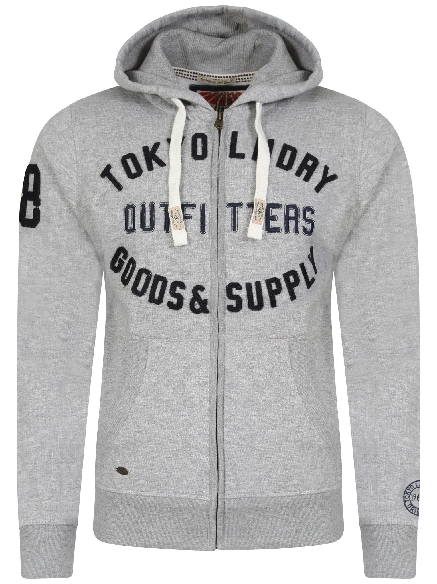 Hawk Hills Zip Through Hoodie in Light Grey Marl - Tokyo Laundry
