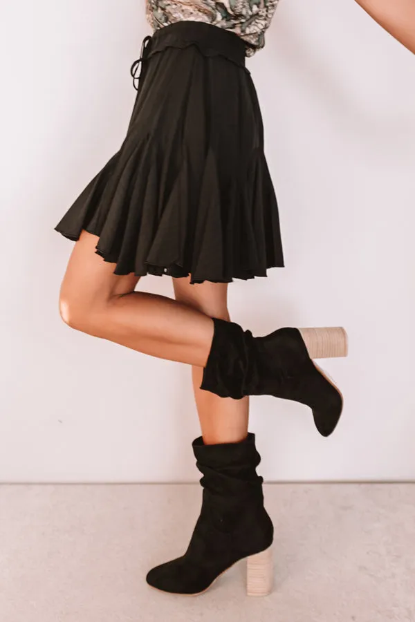 Headed For Happy Hour Skort In Black