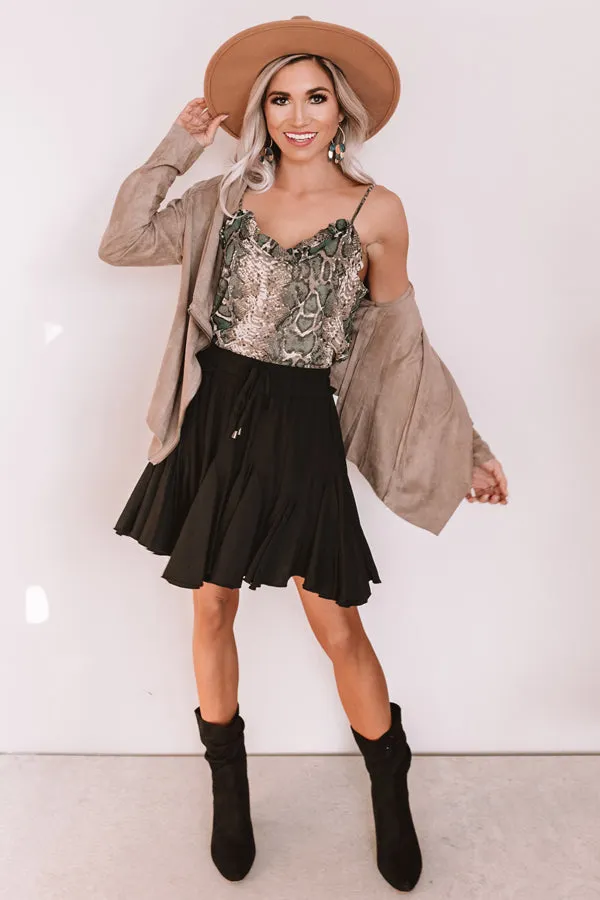 Headed For Happy Hour Skort In Black