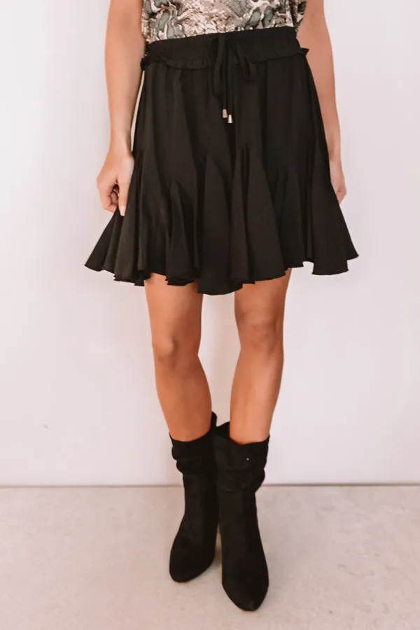 Headed For Happy Hour Skort In Black
