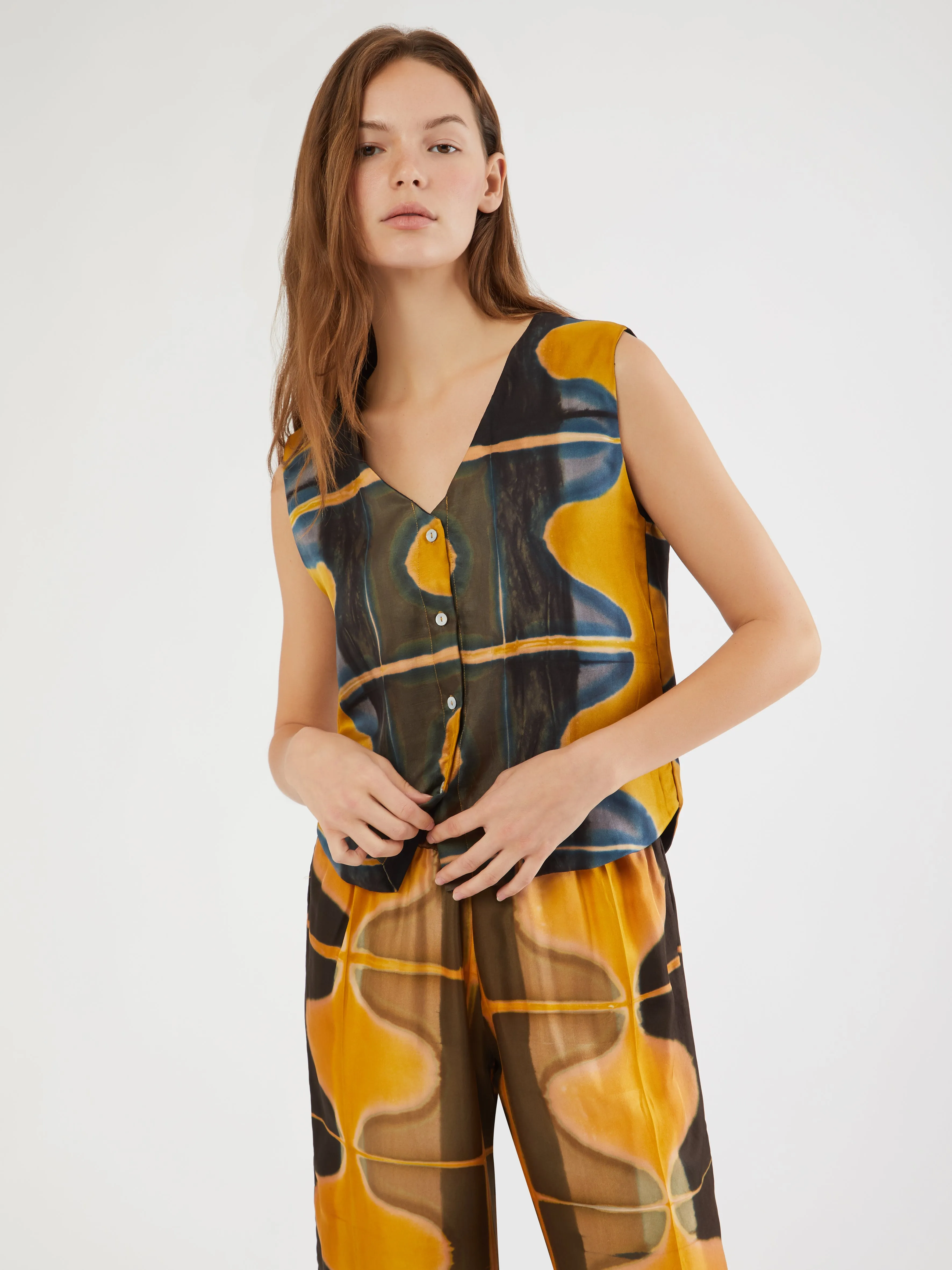 Indian Silk Nila Vest