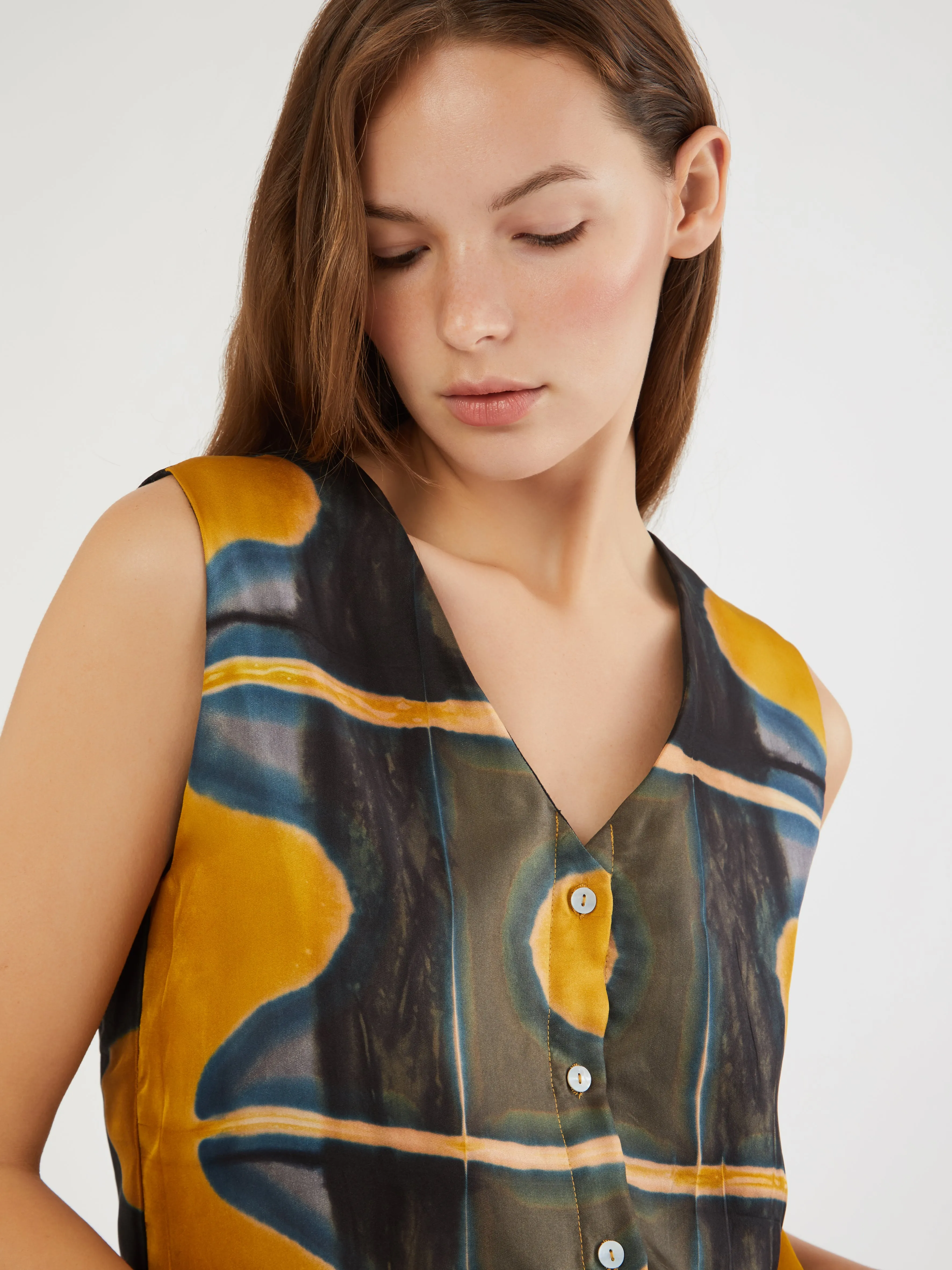 Indian Silk Nila Vest