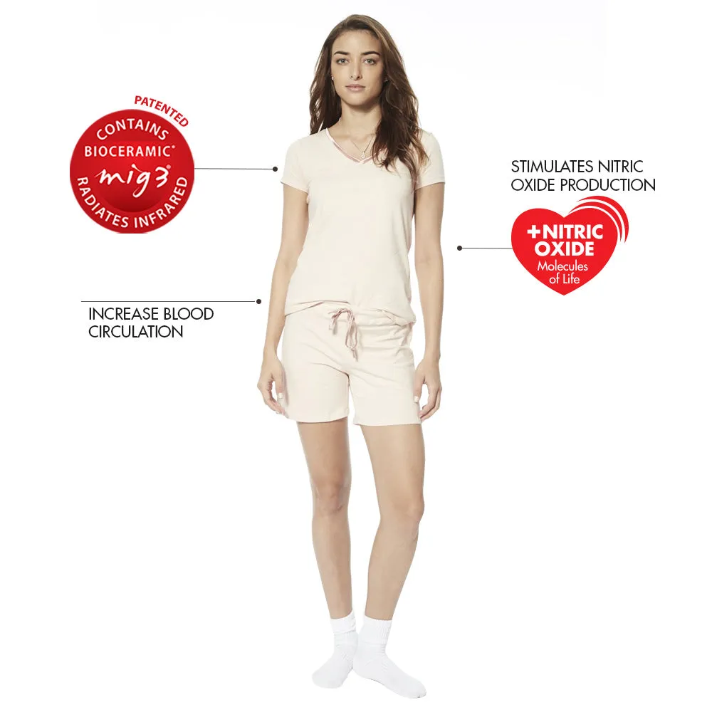Invel® Therapeutic Recharge Women's Sleepwear Shirt with Bioceramic MIG3® Far-Infrared Technology