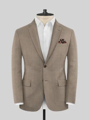 Lanificio Zegna Trofeo Sharkskin Brown Wool Jacket