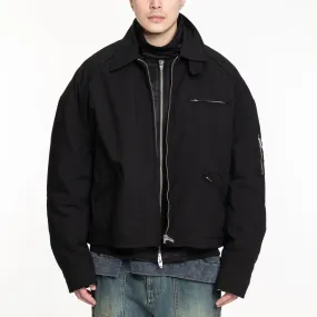 Layered Short Bomber Jacket