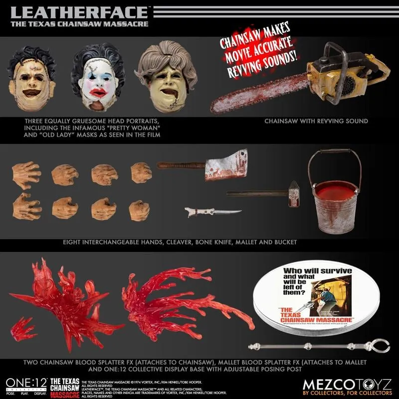 Leatherface Texas Chainsaw Massacre One:12 Collective action figure by Mezco