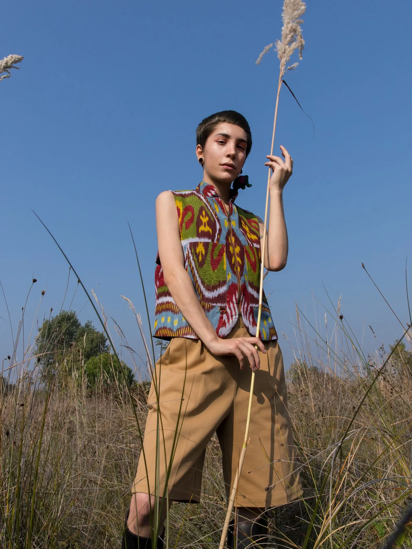 Margilan Ikat Vest, Multicolour