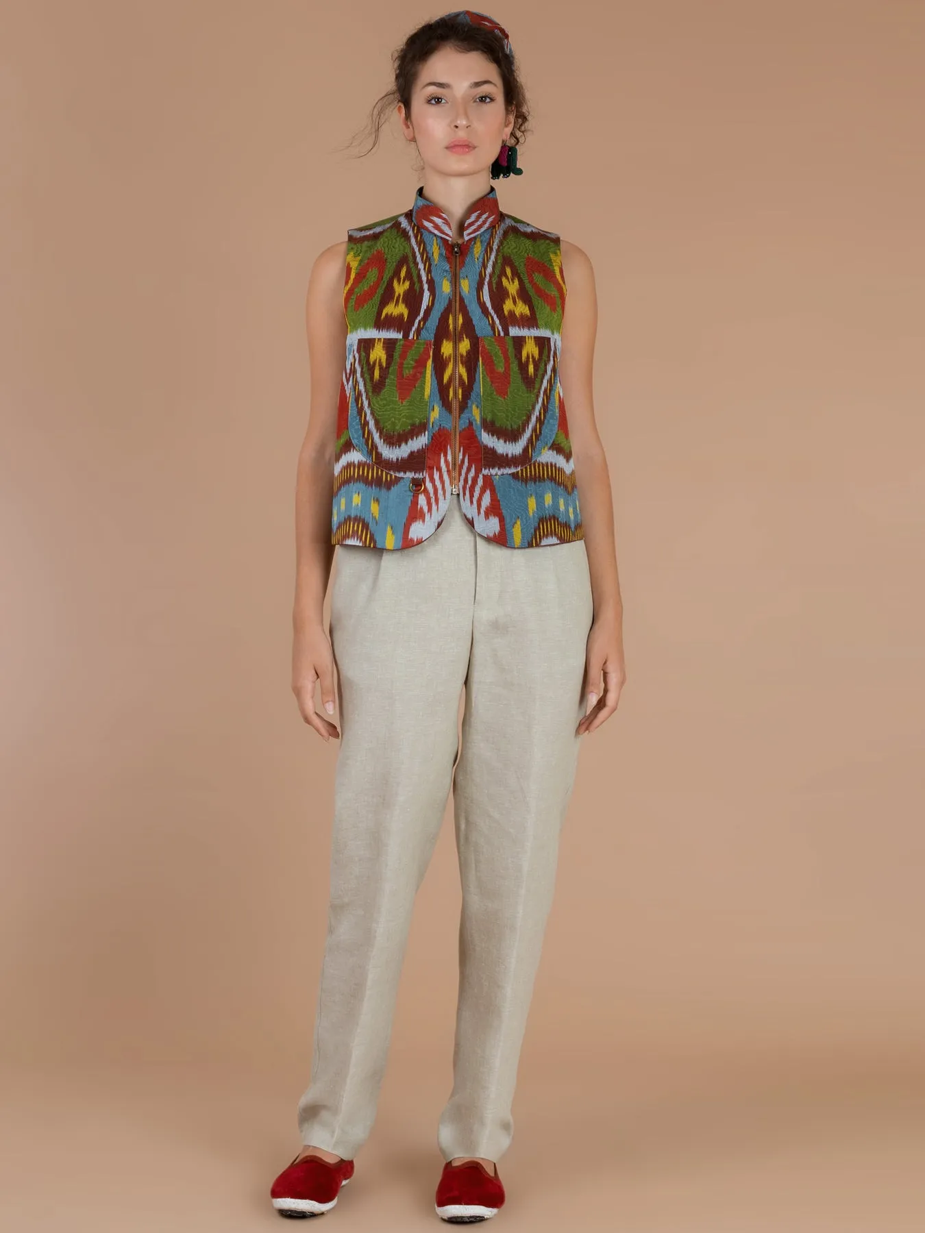 Margilan Ikat Vest, Multicolour