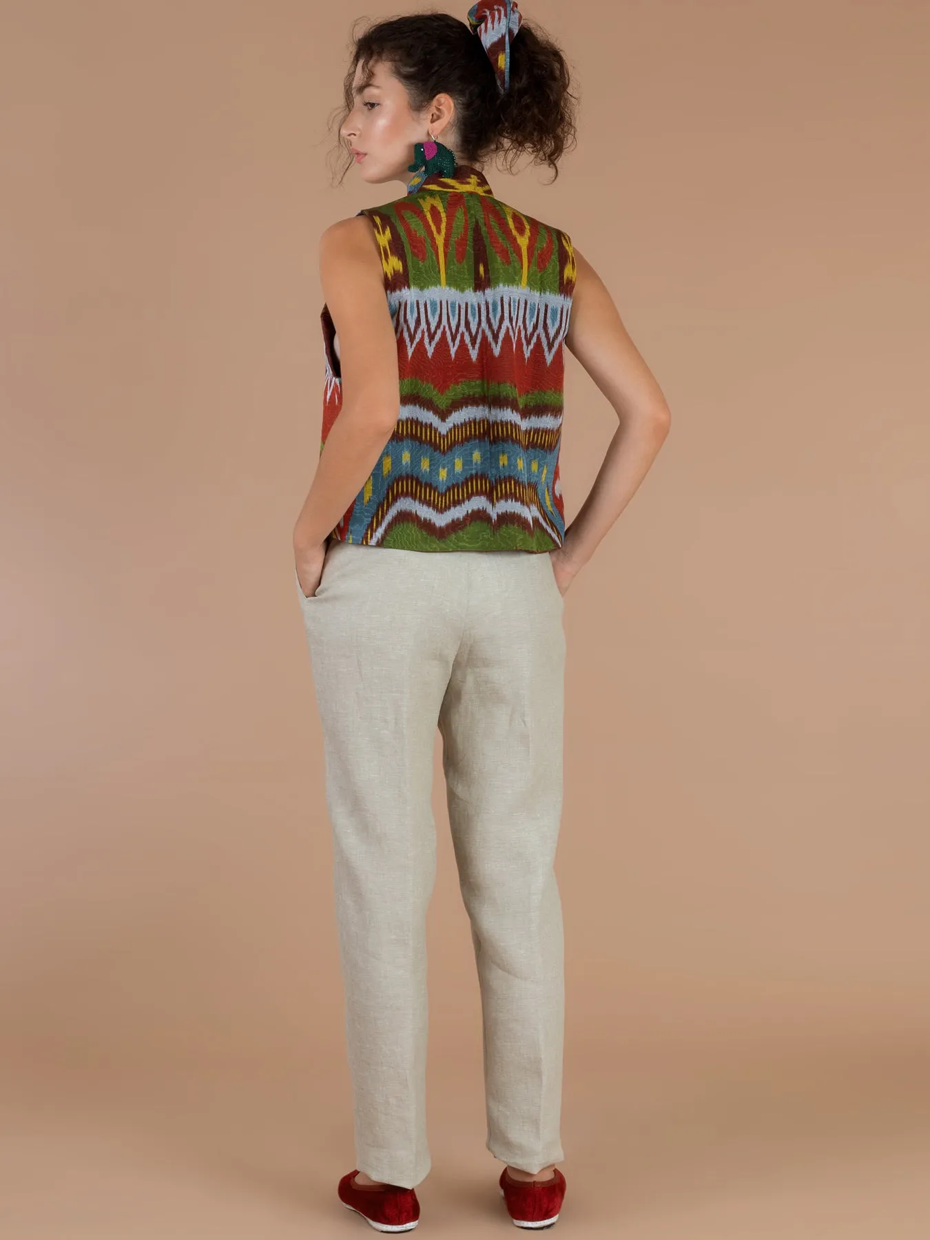 Margilan Ikat Vest, Multicolour