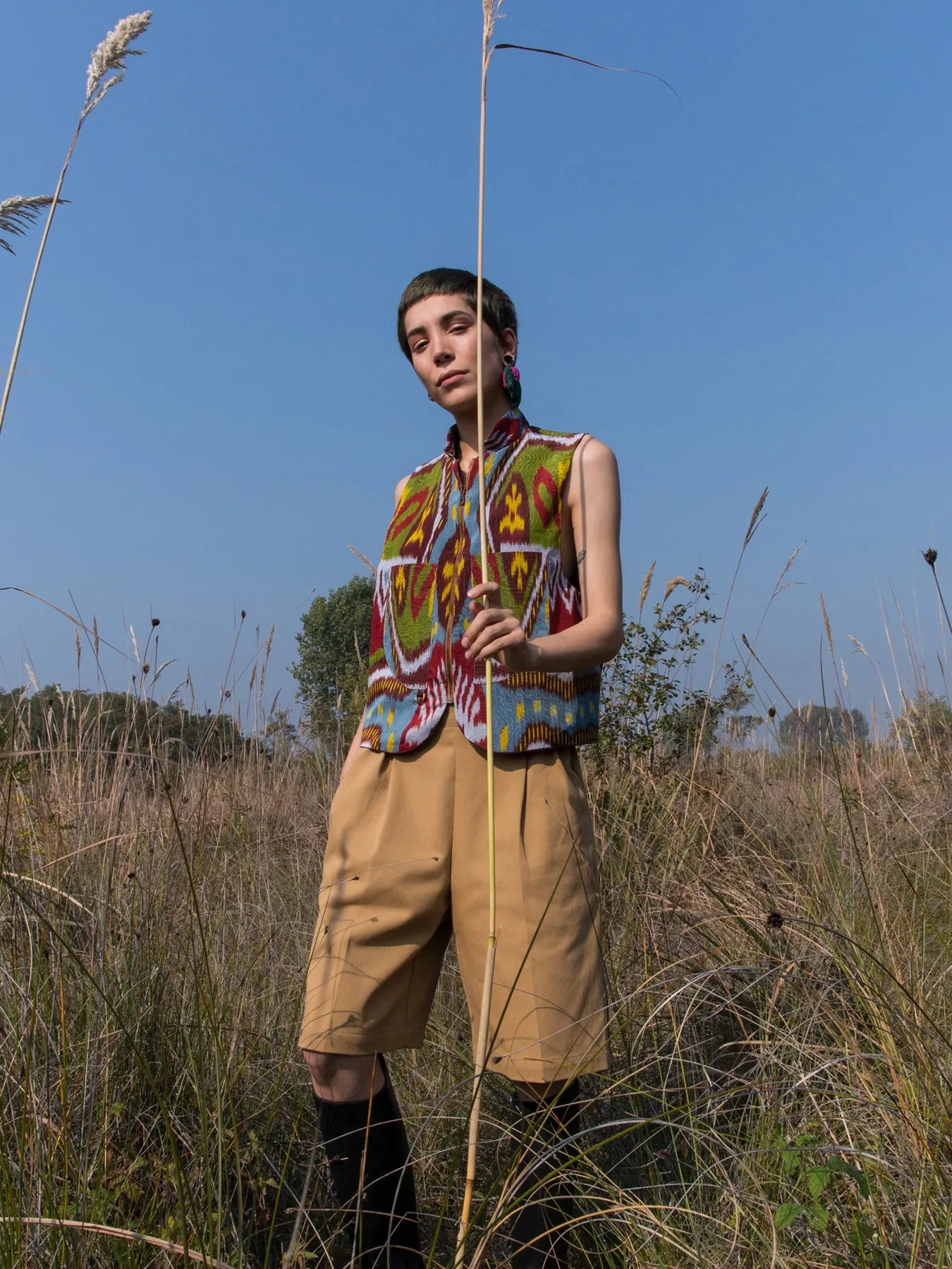 Margilan Ikat Vest, Multicolour