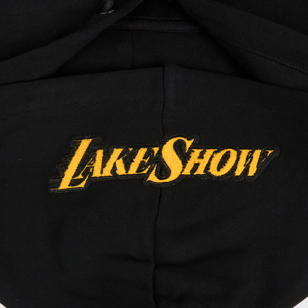 NBA LOS ANGELES LAKERS CITY EDITION 24-25 WOMEN'S RIB FLC CROPPED PO H (BLACK/PURPLE)