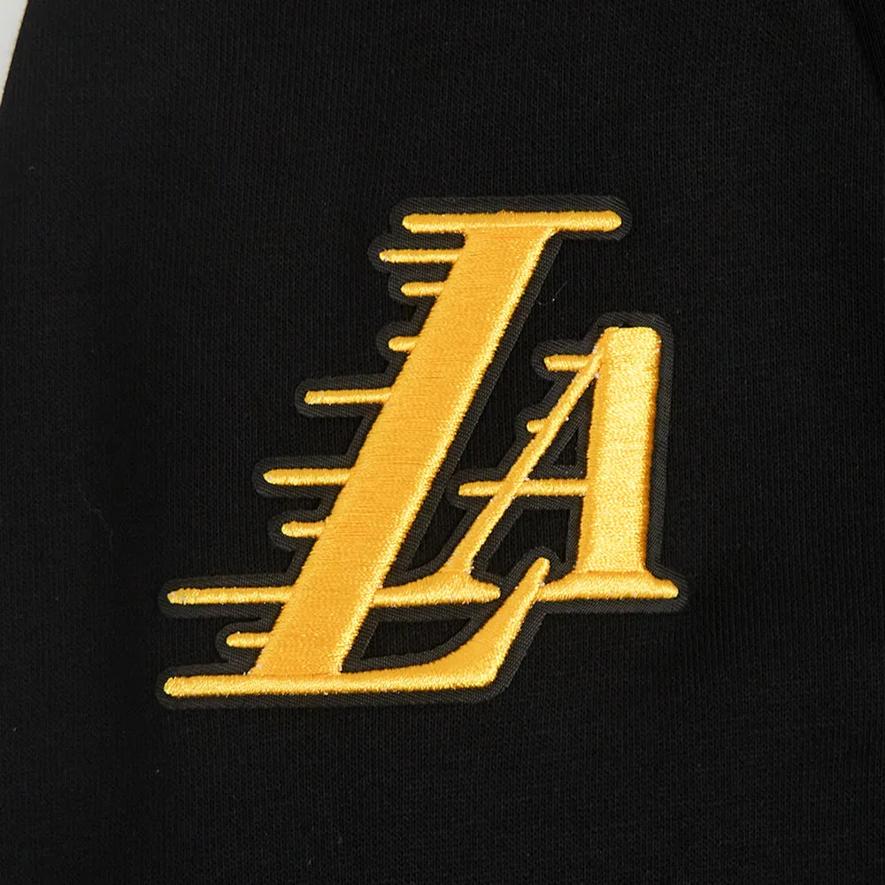 NBA LOS ANGELES LAKERS CITY EDITION 24-25 WOMEN'S RIB FLC CROPPED PO H (BLACK/PURPLE)