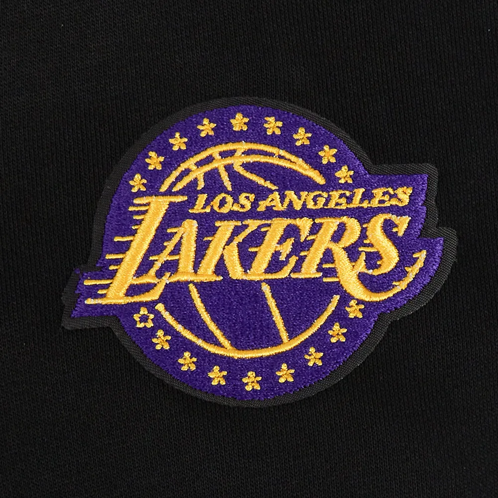 NBA LOS ANGELES LAKERS CITY EDITION 24-25 WOMEN'S RIB FLC CROPPED PO H (BLACK/PURPLE)